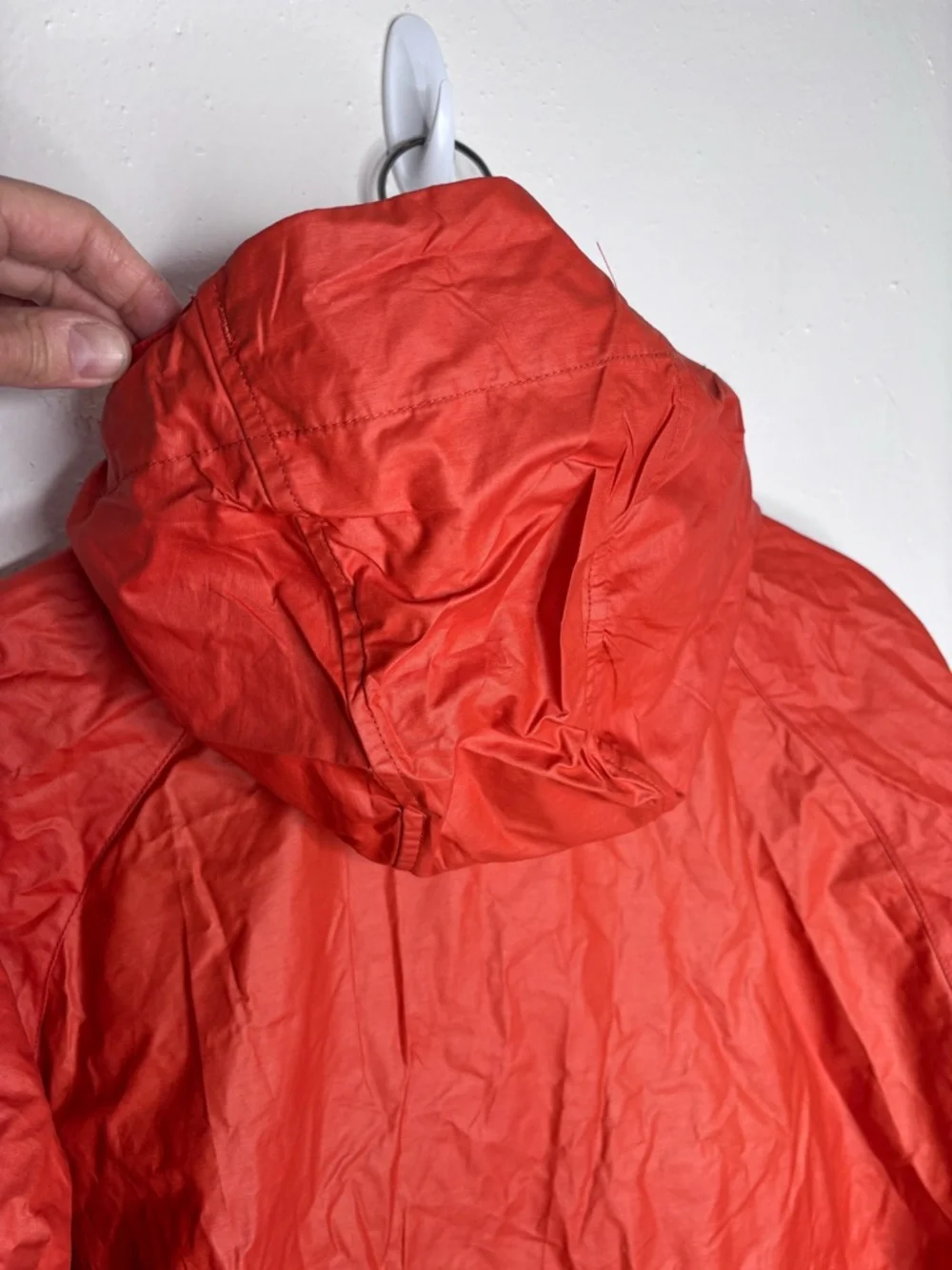 Vintage Merrell Red Anorak Pullover Hooded Windbreaker Half Zip Size M